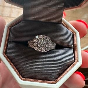 Real Diamond Engagement Ring Set